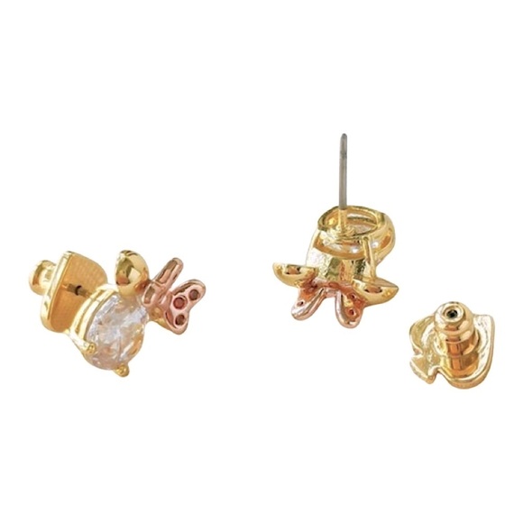 KATE SPADE • New York x Disney Minnie Mouse Stud Stone Gold Earrings - Picture 5 of 6